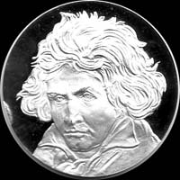 Medal with Ludwig van Beethoven...