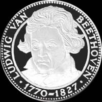 Medal with Ludwig van Beethoven...