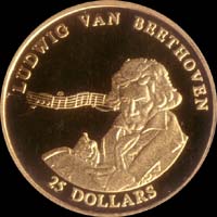 Medal with Ludwig van Beethoven...