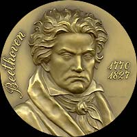 Medaille avec Ludwig van Beethoven...