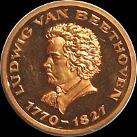 Medal with Ludwig van Beethoven...