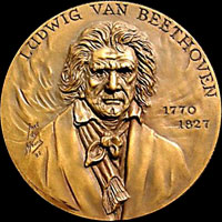 Medaille avec Ludwig van Beethoven...