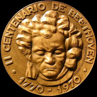 Medaille avec Ludwig van Beethoven...