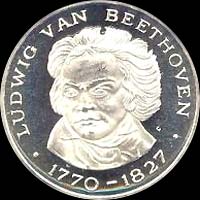 Medaille avec Ludwig van Beethoven...