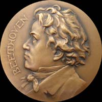 Medaille avec Ludwig van Beethoven...