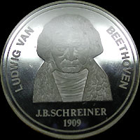 Medal with Ludwig van Beethoven...