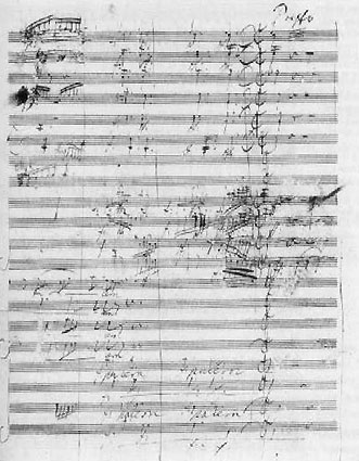 A page from the Original Score of Missa Solemnis